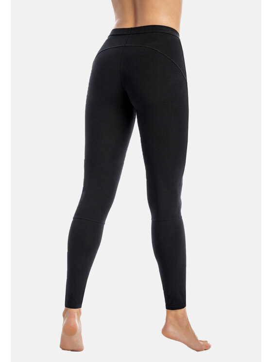 Teyli Teyli Legginsy bawełniane damskie Konni Czarny Regular Fit
