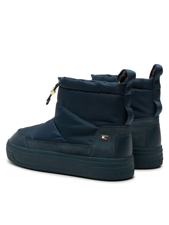 Tommy Hilfiger Tommy Hilfiger Schneeschuhe Flag Nylon Mini Snowboot FW0FW08334 Dunkelblau