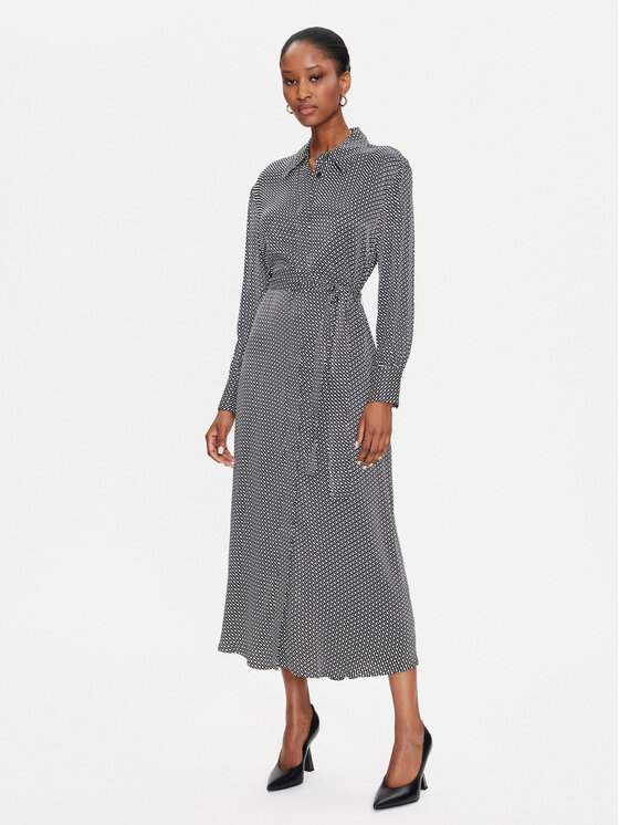 BOSS Boss Marškinių tipo suknelė Davivio3 50520171 Juoda Relaxed Fit