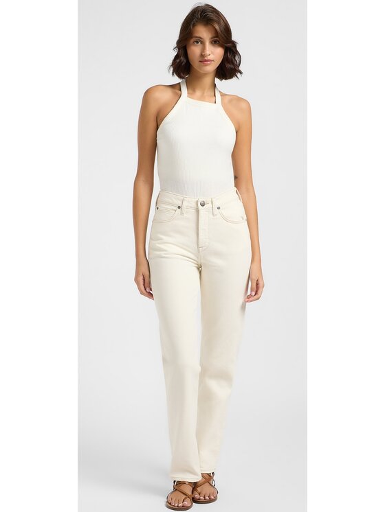 Lee Lee Jeansy Carol Biały Mom Fit