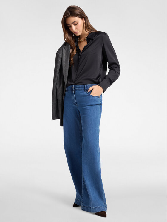 Elena Mirò Elena Mirò Camicia 5127P100232N033 Nero Slim Fit