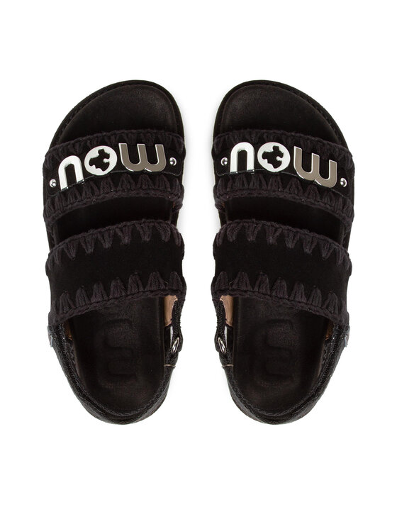 Mou Mou Sandali New Bio Sandal SW461001A Črna