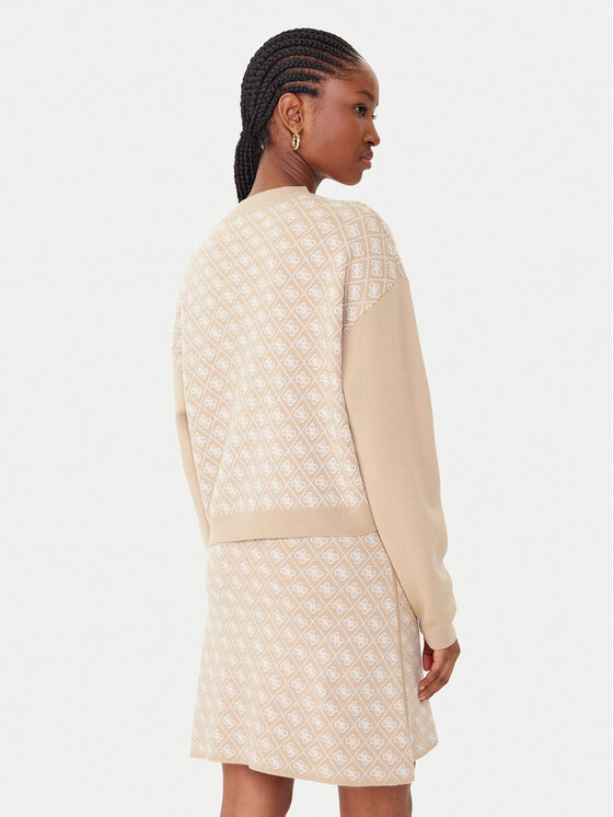 Guess Guess Krekls ar augstu apkakli W5BR23 Z3JD2 Bēšs Relaxed Fit