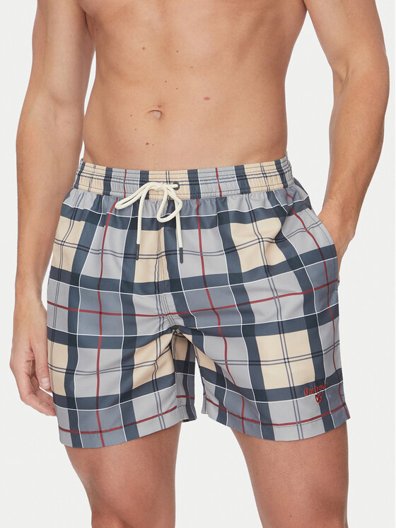 Barbour Barbour Plaukimo šortai Staple Tartan MSW0065TN31 Pilka Regular Fit
