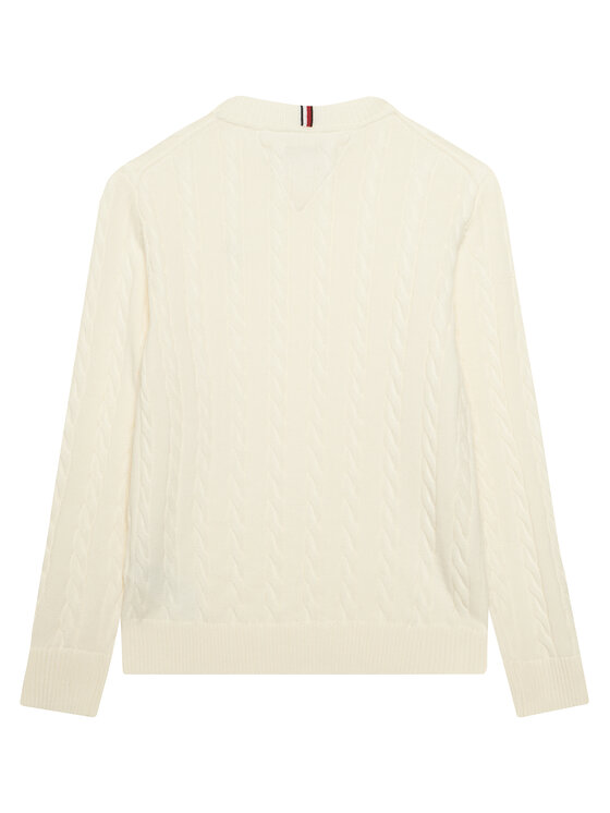 Tommy Hilfiger Tommy Hilfiger Sweter KB0KB09753 Biały Regular Fit