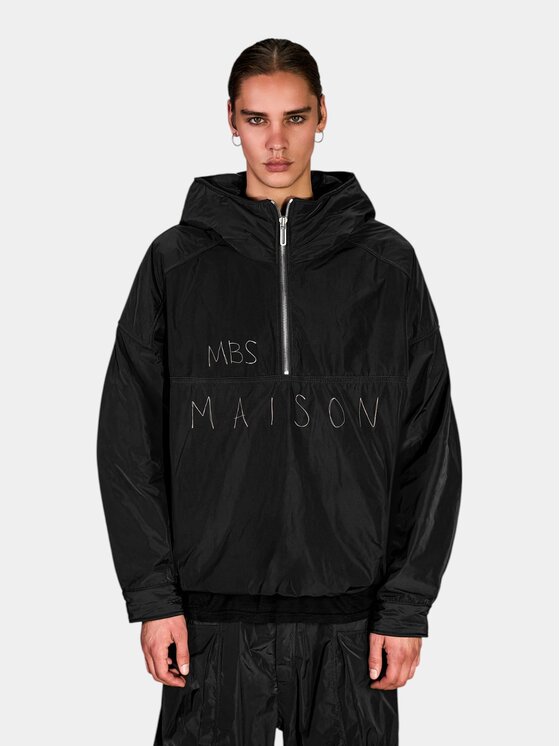 MADE BY SOCIETY MADE BY SOCIETY Kurtka anorak FOLD - J17623 Czarny Basic Fit