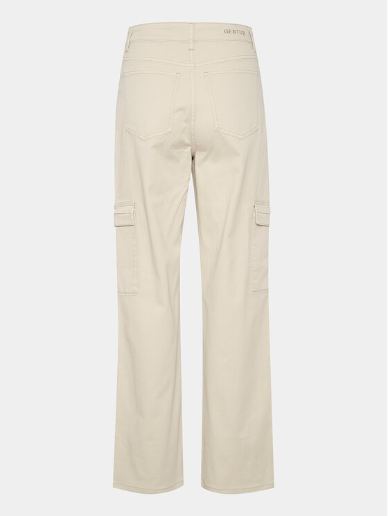 Gestuz Gestuz Kalhoty z materiálu 10908214 Béžová Regular Fit