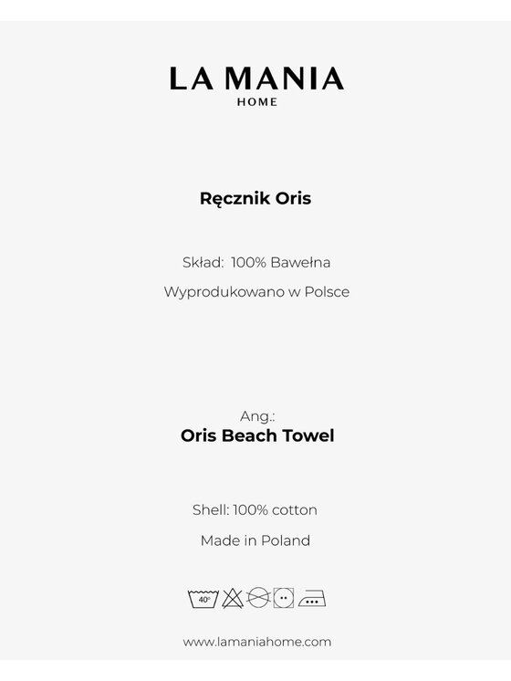 La Mania La Mania Ręcznik plażowy Oris Bordowy