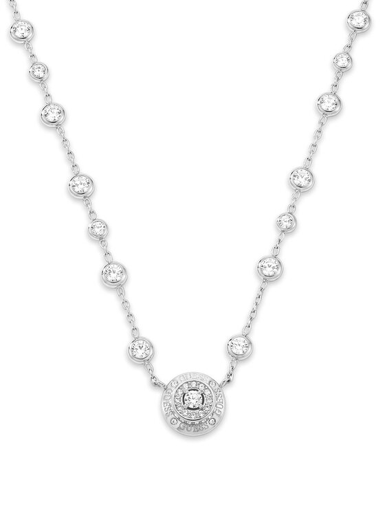 Guess Guess Naszyjnik JUBN06 283JW Srebrny