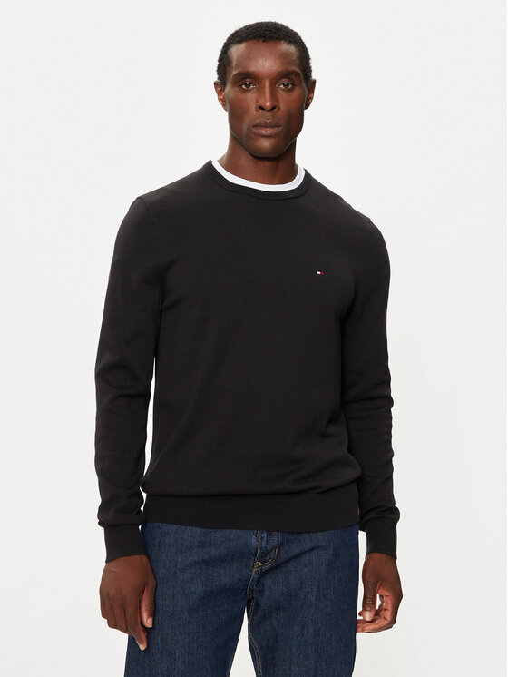 Tommy Hilfiger Tommy Hilfiger Svetr Essential MW0MW14748 Černá Regular Fit