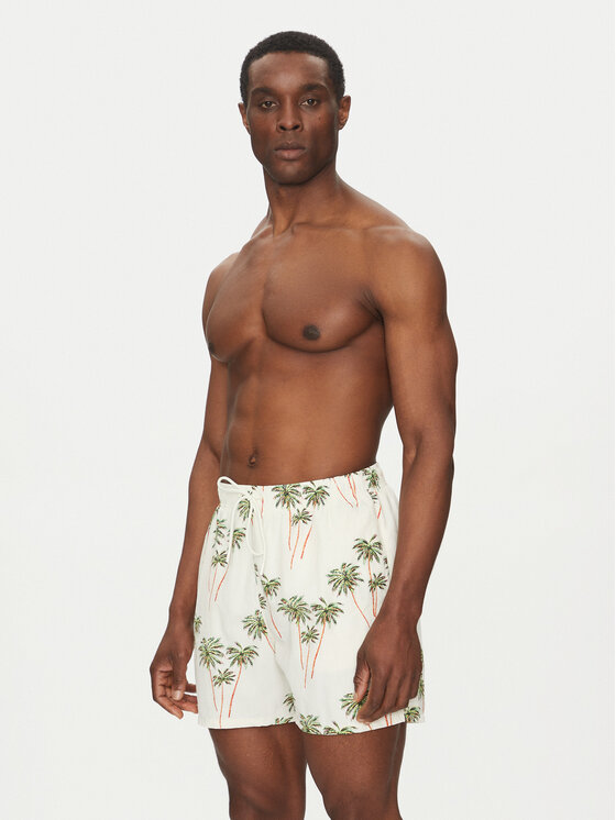 Tommy Hilfiger Tommy Hilfiger Pantaloni scurți pentru înot UM0UM03491 Bej Regular Fit