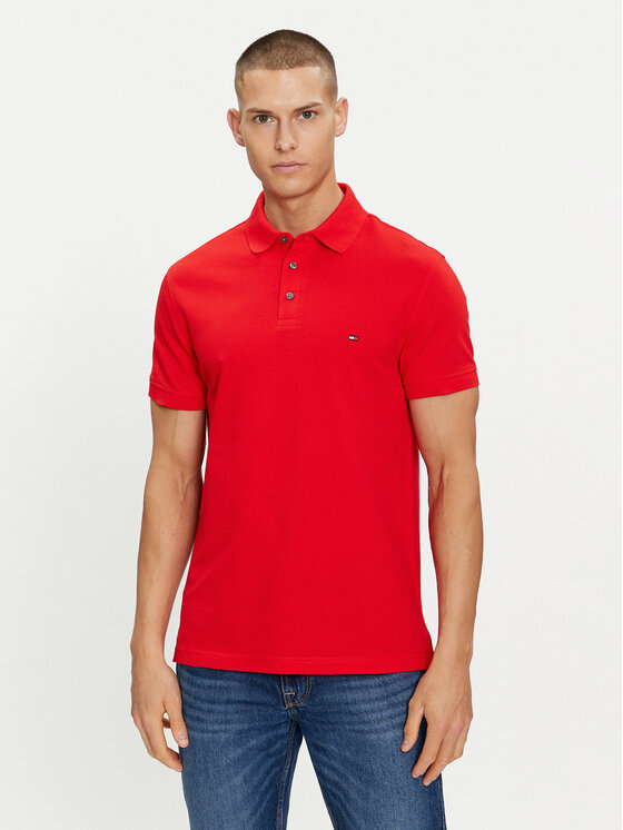 Tommy Hilfiger Tommy Hilfiger Polo majica 1985 MW0MW17771 Rdeča Slim Fit