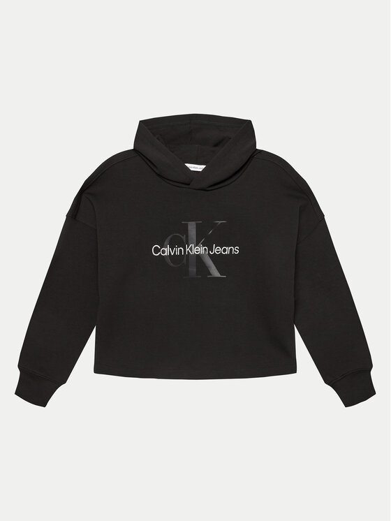 Calvin Klein Jeans Calvin Klein Jeans Pulóver Glitter Monogram IG0IG02543 Fekete Relaxed Fit