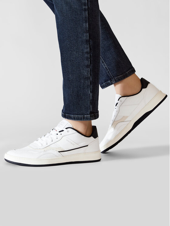 Tommy Hilfiger Tommy Hilfiger Sneakersy Retro Court Mix Cupsole FM0FM04006 Biały