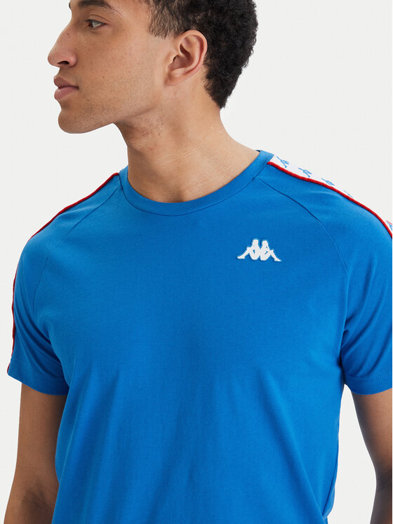 Kappa Kappa T-Shirt Banda Coen 303UV10 Modrá Slim Fit
