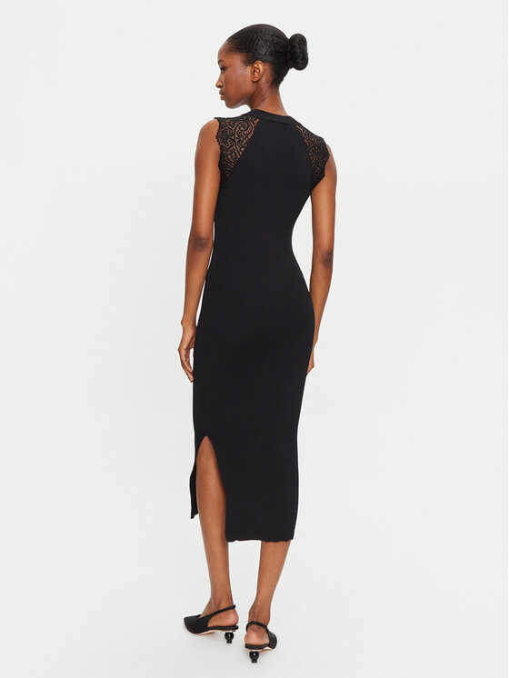 Morgan Morgan Džemper haljina 242-RMAGDA Crna Slim Fit