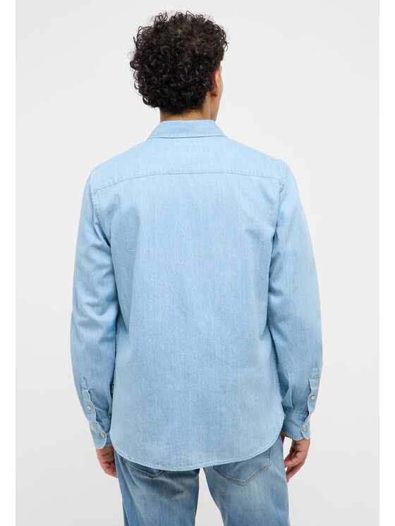 Mustang Mustang Koszula Style Cullman Niebieski Slim Fit