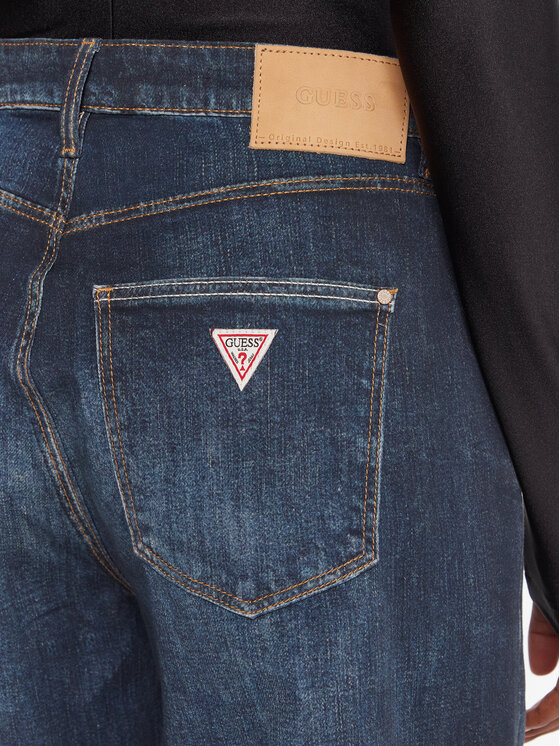Guess Guess Дънки W5YA1A D0213 Тъмносин Wide Leg