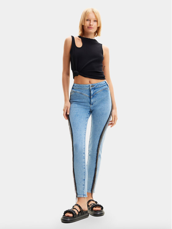 Desigual Desigual Τζιν Lena 24SWDD70 Μπλε Skinny Fit