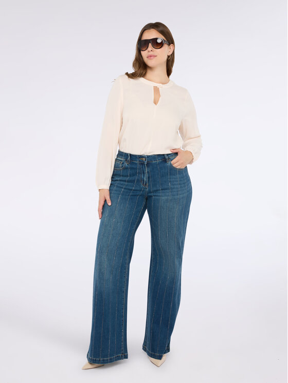 Fiorella Rubino Fiorella Rubino Blusa 2816T002333N021 Bianco A-Line Fit