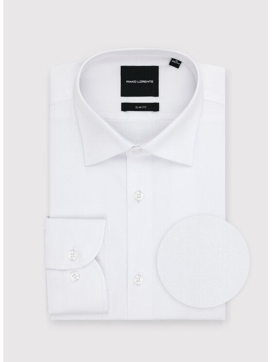 Pako Lorente Pako Lorente Koszula P25WN-1X-059 Biały Slim Fit