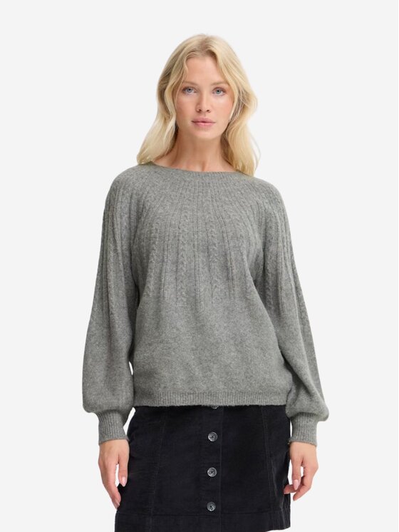 b.young b.young Πουλόβερ Maglione BYMAGGE Γκρι Regular Fit