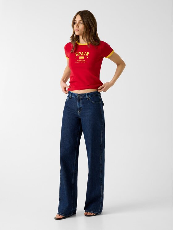 Guess Jeans Guess Jeans T-särk 183096 Punane Classic Fit