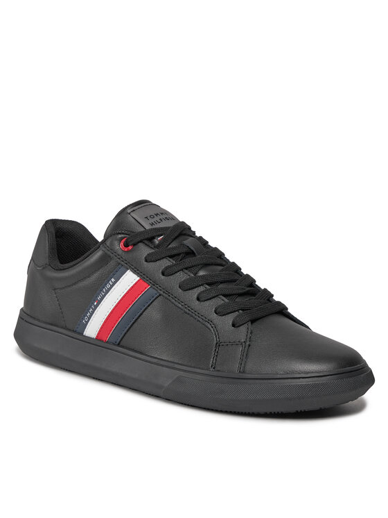 Tommy Hilfiger Tommy Hilfiger Superge Essential Leather Cupsole FM0FM04921 Črna