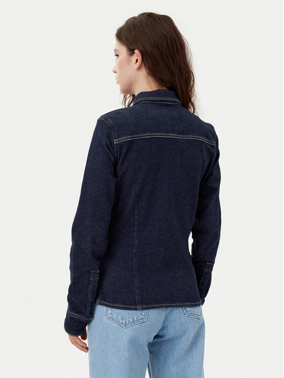 Calvin Klein Jeans Calvin Klein Jeans džinsiniai marškiniai Lean J20J224539 Tamsiai mėlyna Regular Fit