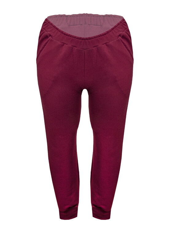 DKaren Sport DKaren Sport Spodnie dresowe Seattle Bordowy Classic Fit