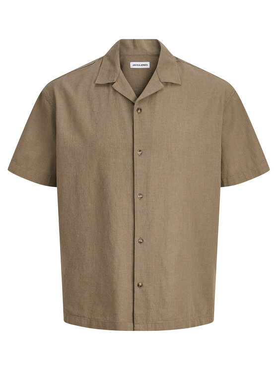 Jack & Jones Jack & Jones Риза Summer 12289191 Кафяв Relaxed Fit