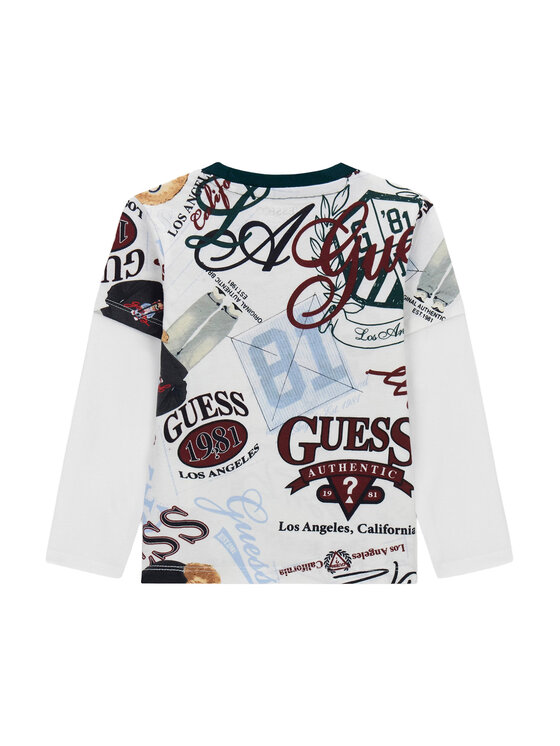 Guess Guess Bluzka N6YI22 K3878 Biały Regular Fit
