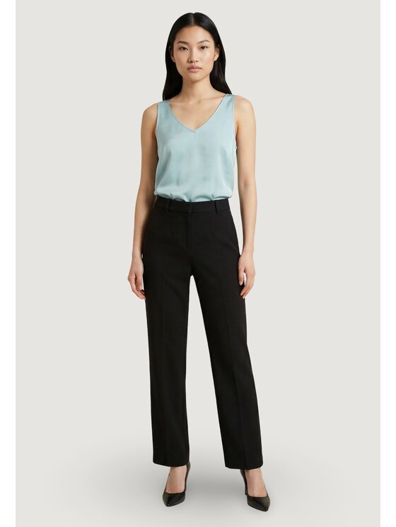 Artigli Artigli Canottiera SCOLLO A V IN RASO Verde Casual Fit