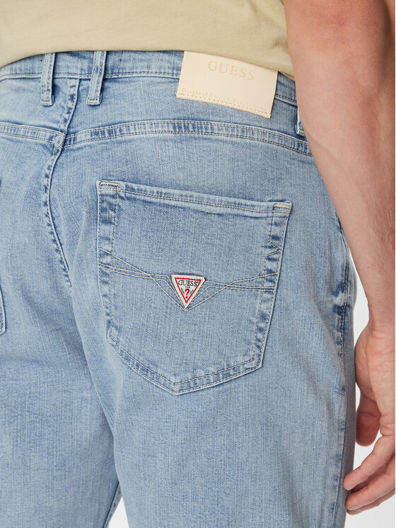 Guess Guess Jeansy M6GA31 D0779 Světle modrá Straight Fit