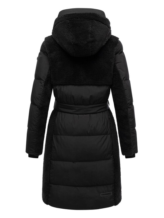 Navahoo Navahoo Kurtka zimowa Funkelteddy Czarny Regular Fit