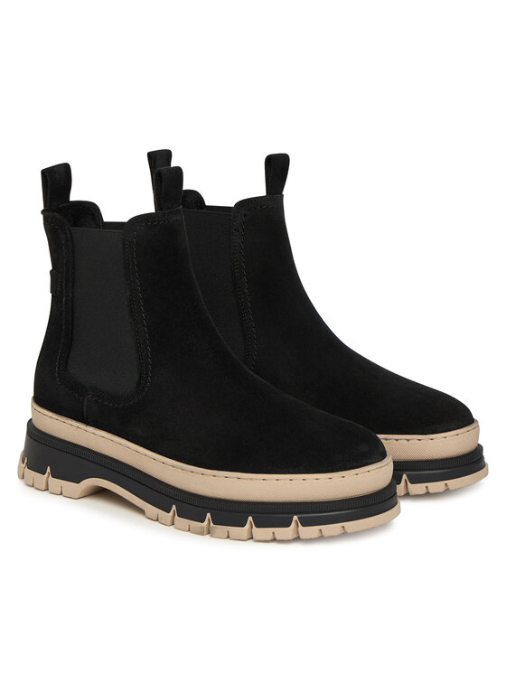 Tamaris Tamaris Kotníková obuv s elastickým prvkem 1-25808-45 Černá