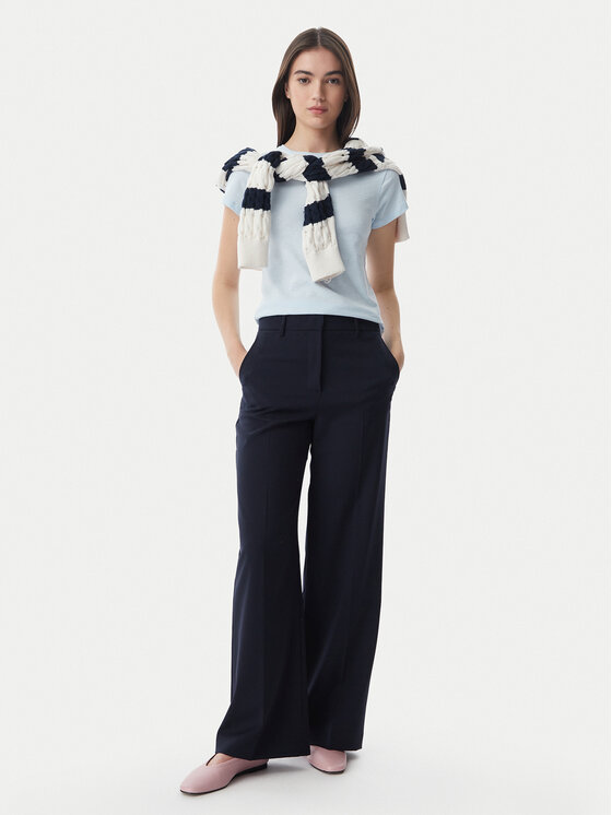 Tommy Hilfiger Tommy Hilfiger Тишърт WW0WW48702 Светлосин Slim Fit