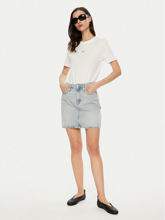 Calvin Klein Jeans Calvin Klein Jeans Džínsová sukňa J20J224534 Modrá Regular Fit