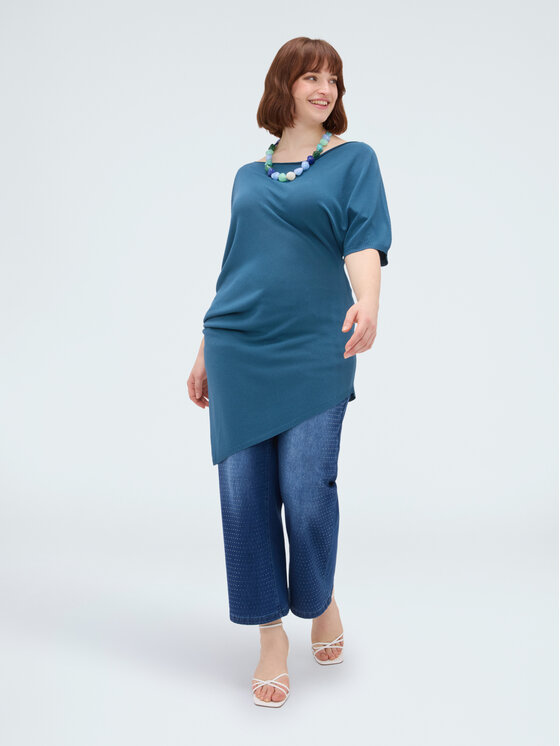 Fiorella Rubino Fiorella Rubino Sweter M247E002269N024 Turkusowy Flared Fit