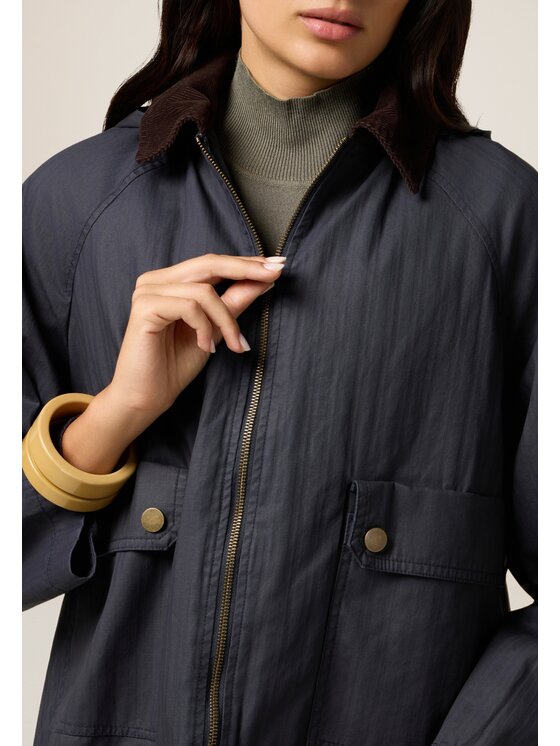 Oltre Oltre Cappotto invernale 8150J000219N034 Blu Boxy Fit