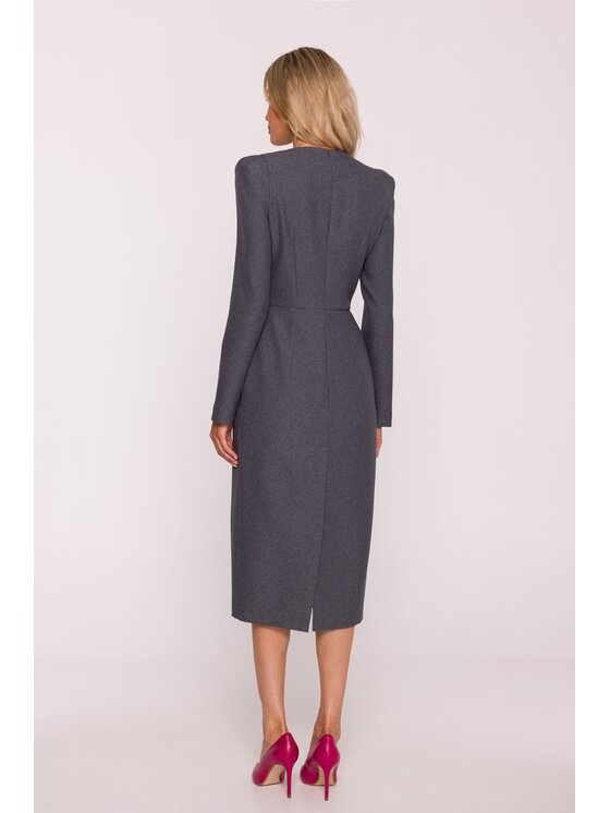 Stylove Stylove Sukienka wieczorowa S412 Szary A-Line Fit