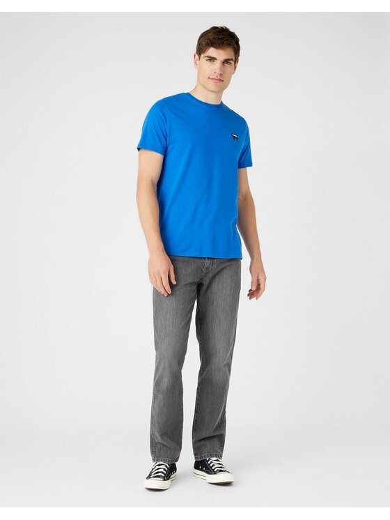 Wrangler Wrangler T-shirt SIGN OFF TEE Blu Regular Fit