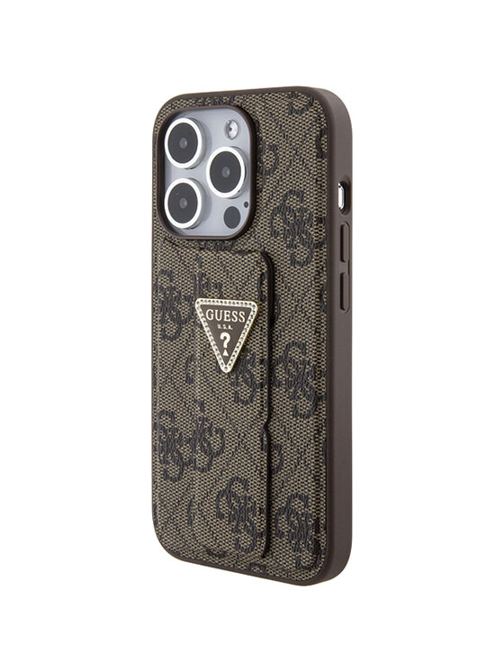 Guess Guess Etui na telefon iPhone 15 Pro Brązowy
