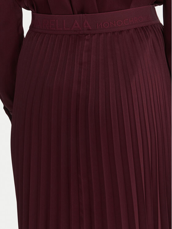Marella Marella Plisirano krilo Pontiac 2523106045 Bordo rdeča Regular Fit