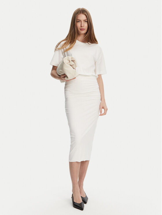 Marella Marella Každodenné šaty Ileana 2513621014 Biela Slim Fit