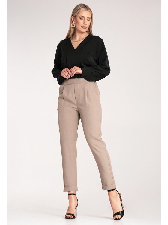 FIGL FIGL Pantalone da abito M1161 Beige Regular Fit