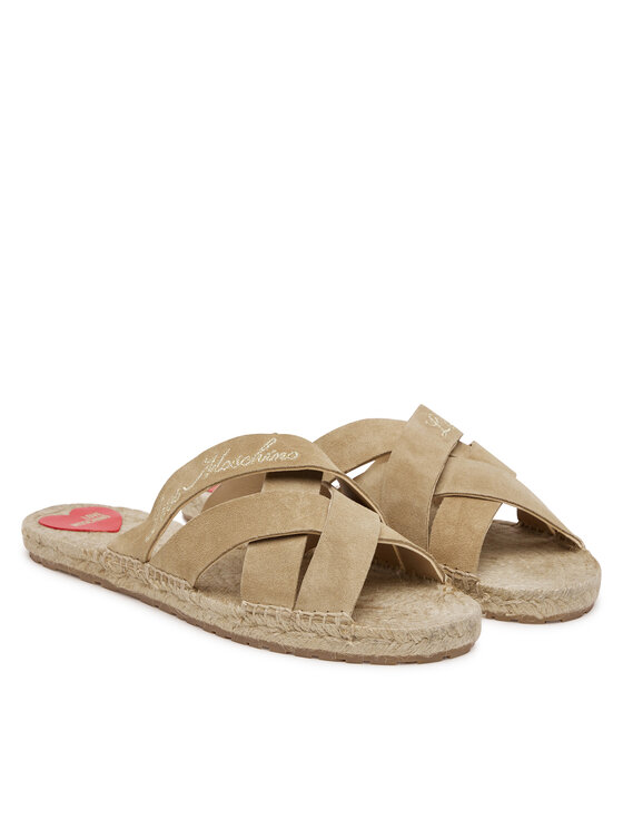 LOVE MOSCHINO LOVE MOSCHINO Şlapi JA28362G0MIG0104 Bej