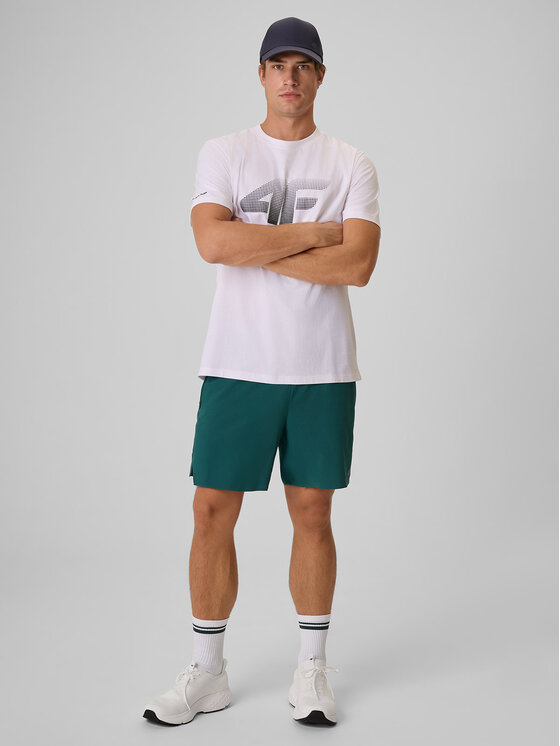 4F 4F T-Shirt COMMERCIAL Biały Regular Fit