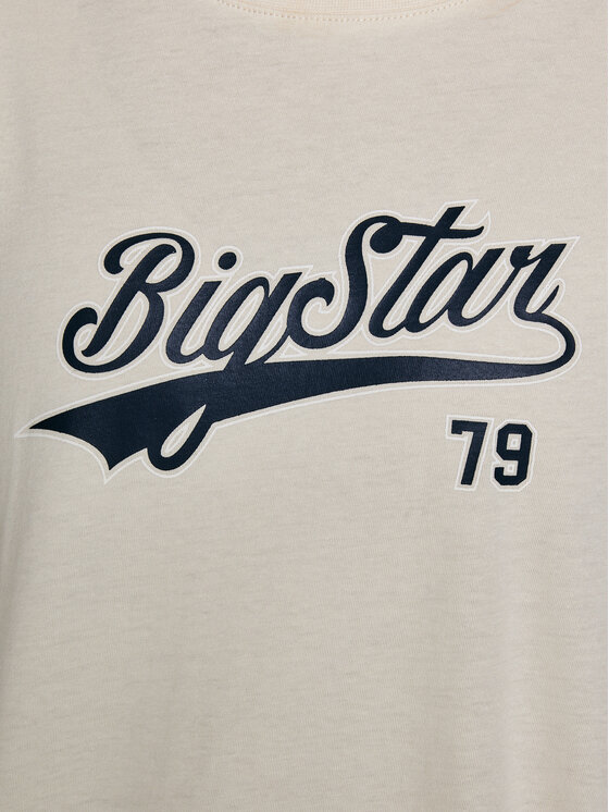 BIG STAR BIG STAR T-Shirt EMILLIA Kremowy Oversize