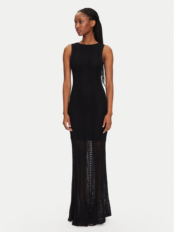 Marciano Guess Marciano Guess Úpletové šaty 5GGK44 5869Z Černá Regular Fit
